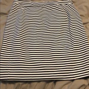Black and White striped skirt